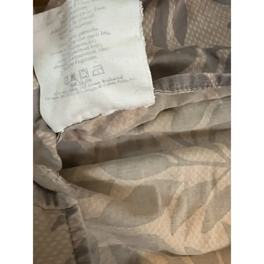 CALVIN KLEIN King Shams Madeira Bamboo Leaf A Pair 100% Combed Cotton
